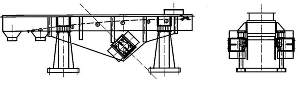 振動(dòng)電機(jī)水平振動(dòng)輸送機(jī)結(jié)構(gòu)圖紙