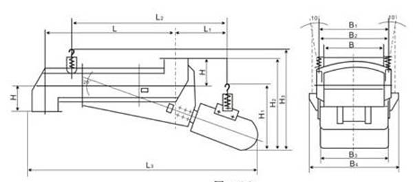 吊式電磁振動(dòng)給料機(jī)結(jié)構(gòu)圖紙